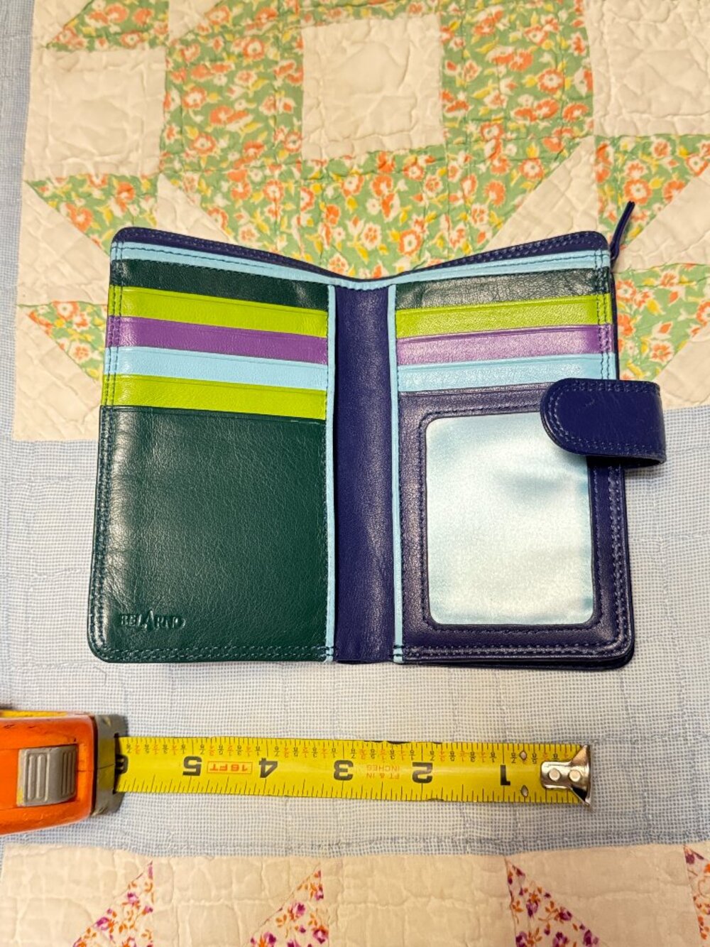 Belarno Multi Color Leather BiFold Wallet - Picture 4 of 6
